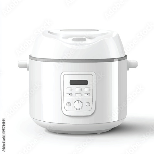  White Electric Multi Cooker Pressure Cooker