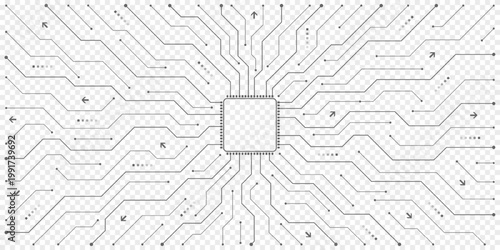 Motherboard technology circuit board background texture design. Creative idea AI banner concept for internet technology. Digital motherboard concept for poster, cover, banner, header, web template