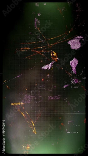 Flickering noisy grunge style film effect overlay loop.
