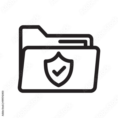 Protection file icon vector sign and symbols