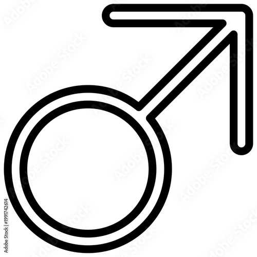 Butch symbol. Editable stroke vector icon.