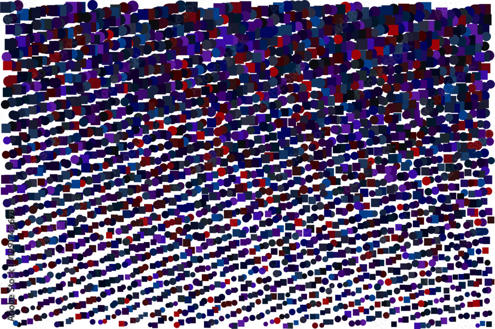 Fototapeta premium Geometric pattern, colorful dots, abstract background, pixel art, digital design element