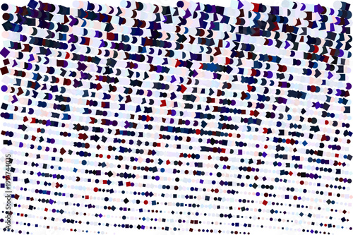 Abstract digital pattern with vibrant geometric shapes and lines creating a sense of movement and data flow.