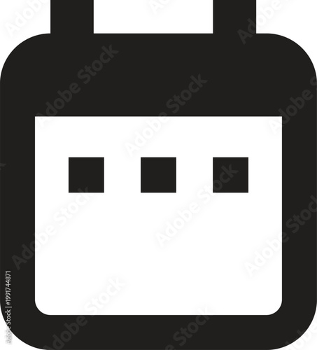 Calender icon black color minimal