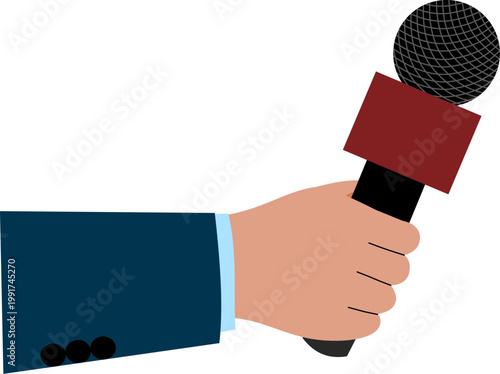 hand holding a microphone