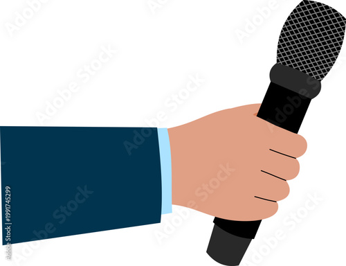 hand holding microphone