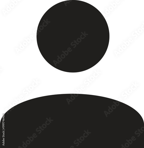 User profile icon minimal black color