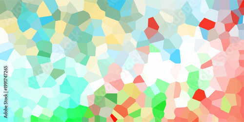 Quartz light multicolor Broken Stained Glass Background white stoke with shadows. Abstract colorful mosaic pattern Seamless Geometric Retro tiles .Cement kitchen decor with crack floor light design.