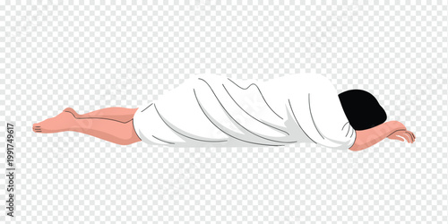 Person Lying on Floor Despair Emotion Concept