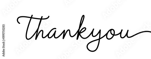 Elegant Thank You Handwritten Script Typography Design