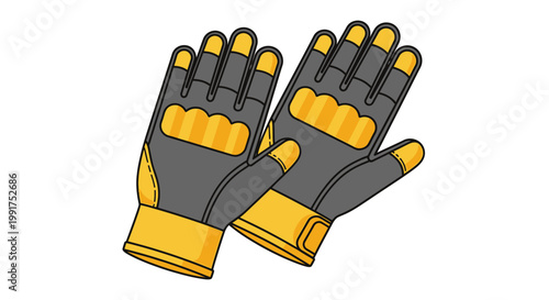 Pair of tactical gloves for outdoor activities and protection.