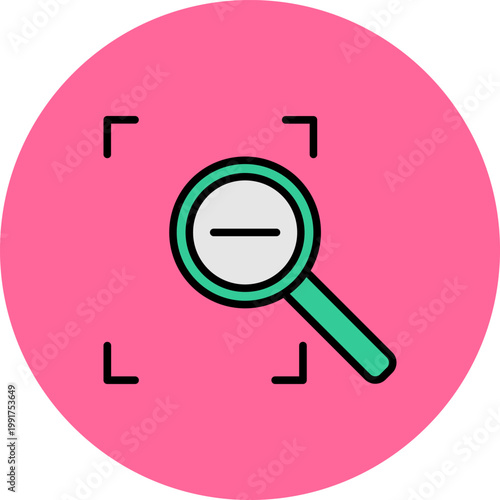 Foto Zoom Out Icon Design