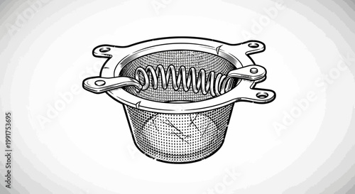 Steampunk Tea Strainer Illustration