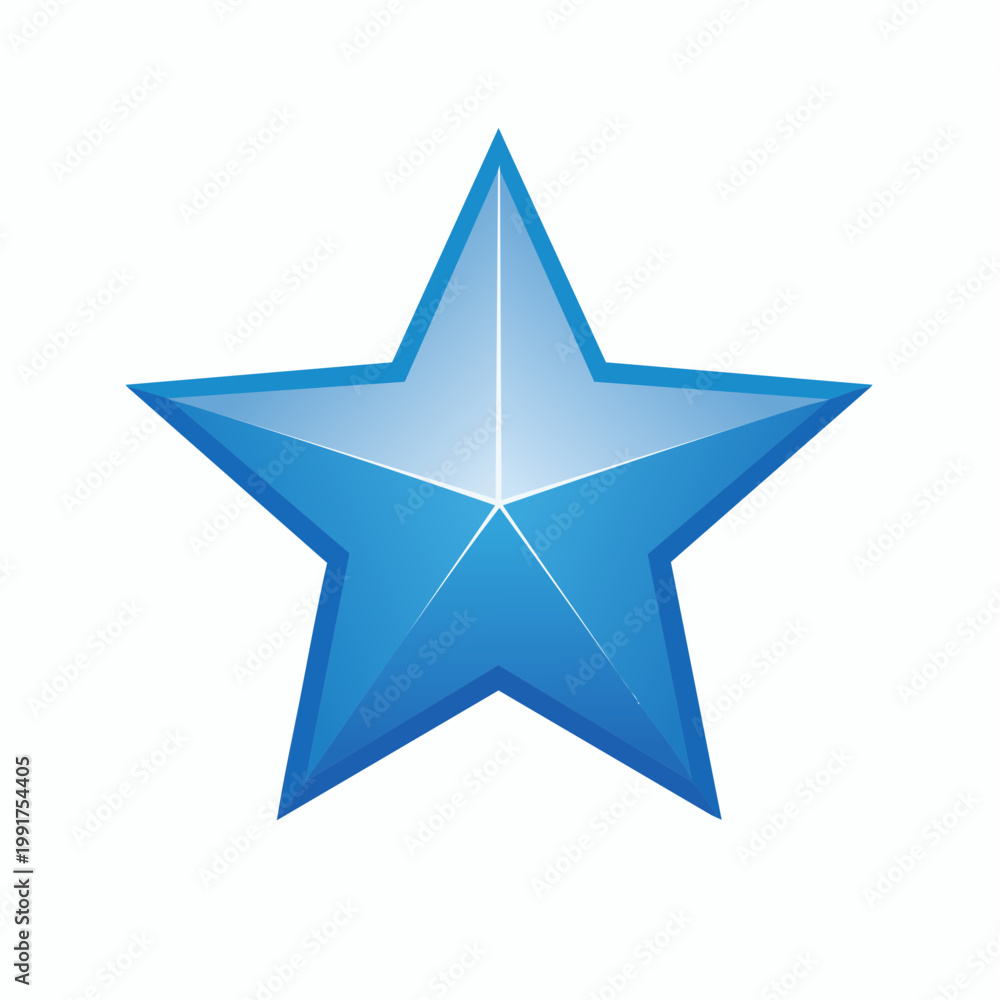 Obraz premium Shiny Blue Star Icon