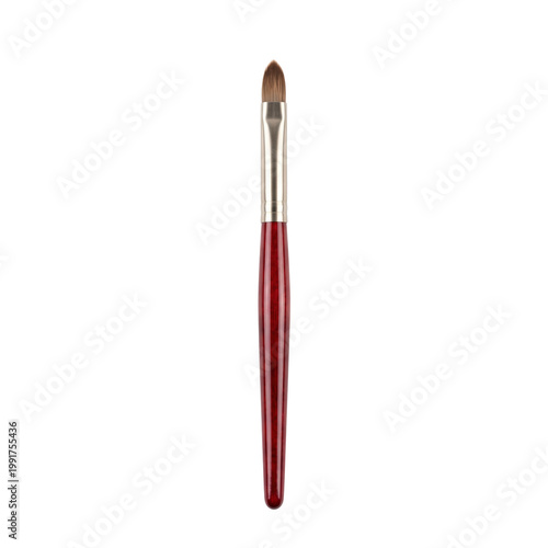 Foto Professional fine point makeup brush with wooden handle