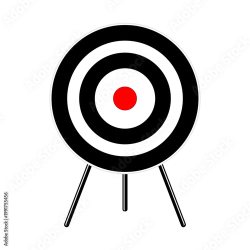 Shooting target on tripod, without background.