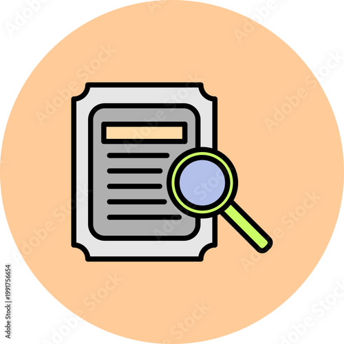 Details Looking Icon Design