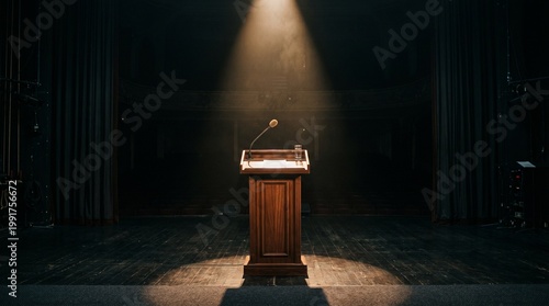 Empty Podium Leadership Concept