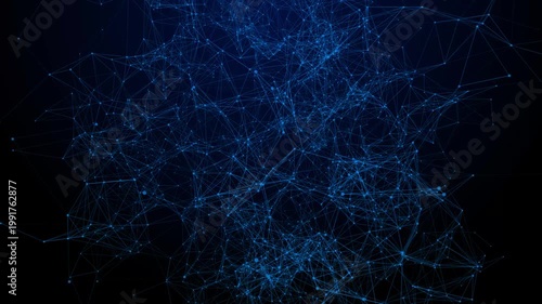 Abstract Plexus Geometrical Background 4k animation of an abstract technology background with moving lines and dots for network digital data concept and communication.