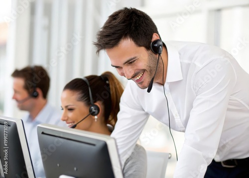 Smiling Customer Service Representatives