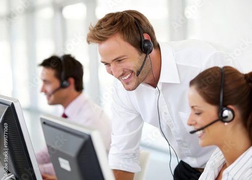 Smiling Customer Service Representatives
