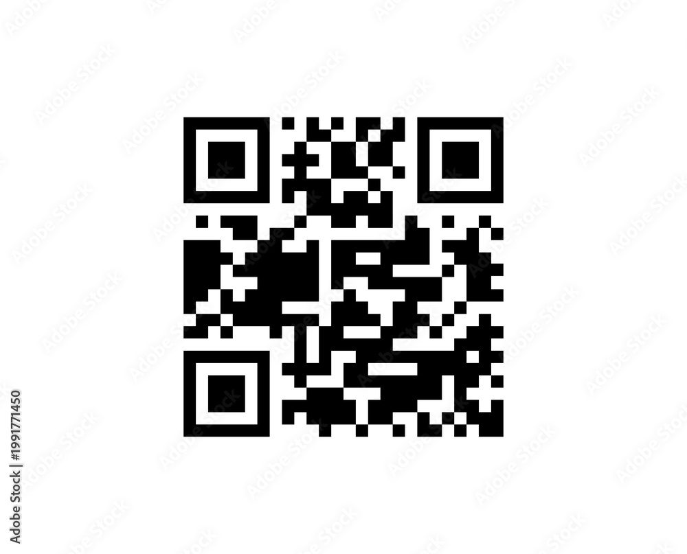 Fototapeta premium QR Code Black and White Digital Scan Technology