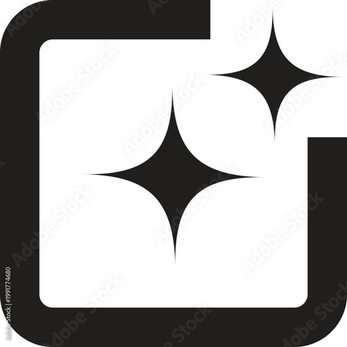 Enhannch Icon vector black color,