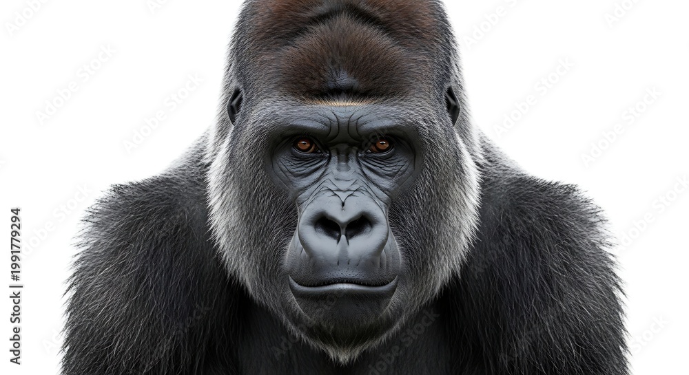 Obraz premium Close-up portrait of a western gorilla.