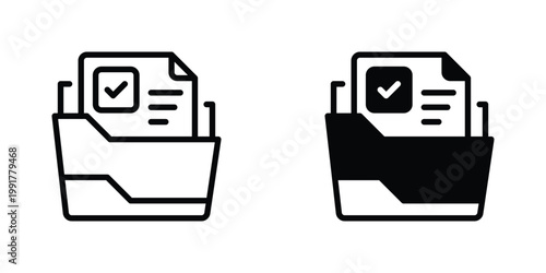Folder Vector Line Icon for ui and web design