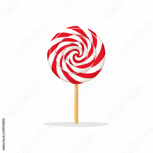 Red and white swirl lollipop