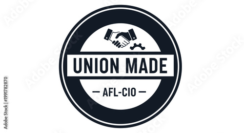 AFL CIO Union Made emblem logo graphic design.