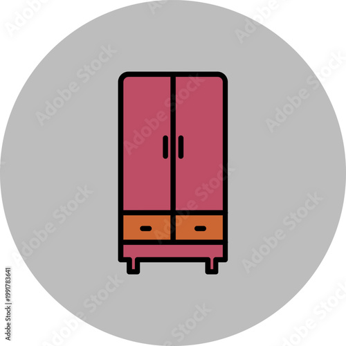 Cabinet Drawer Icon Design