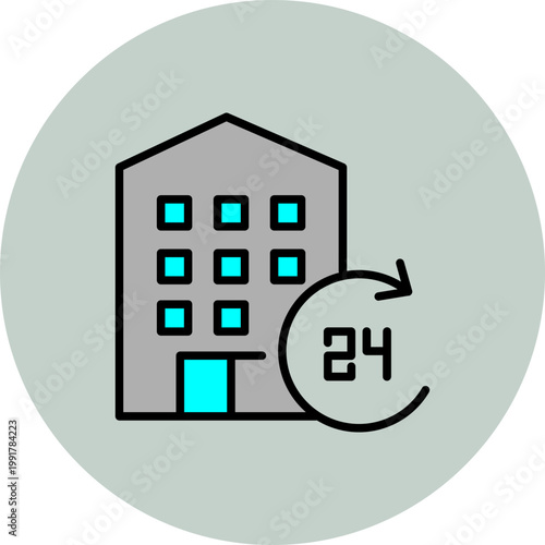 Hotel Reservation Icon Design