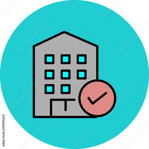 Hotel Booking Icon Design