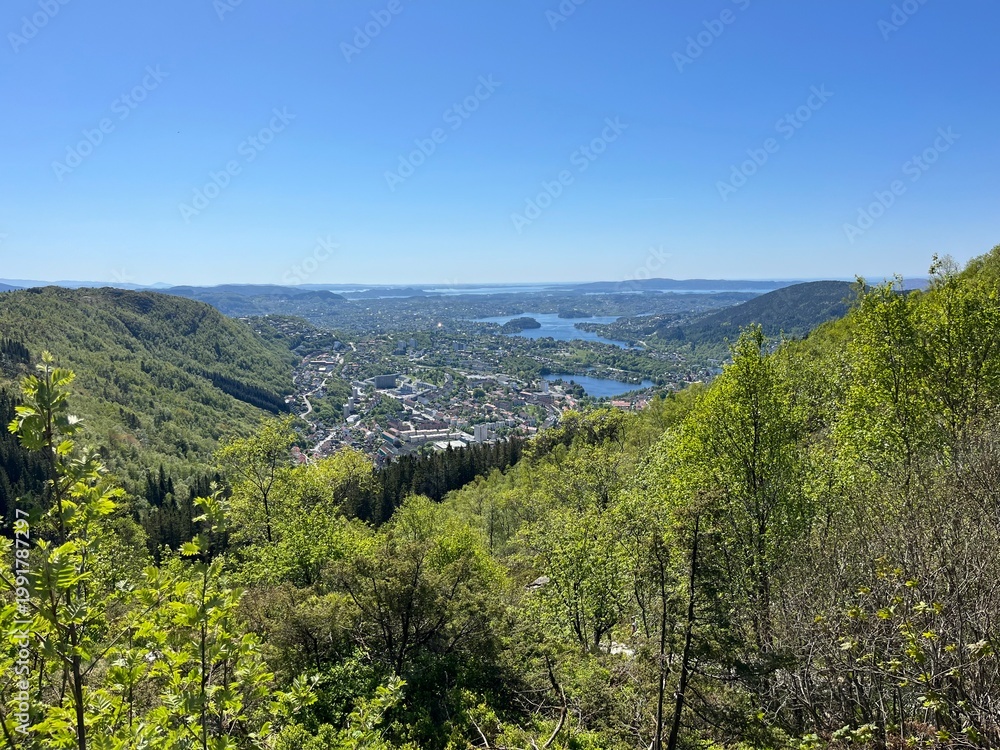 Fototapeta premium Mount Ulriken in Bergen, Norway, Nordic Countries