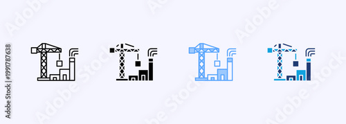 Construction Icon Set Multistyle Various Collection Element For Design