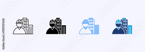 Architecture Icon Set Multistyle Various Collection Element For Design