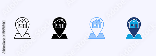 Land Icon Set Multistyle Various Collection Element For Design