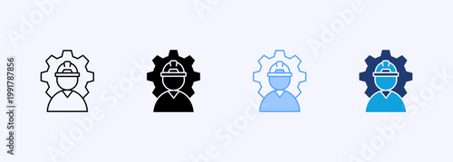 Contractor Icon Set Multistyle Various Collection Element For Design