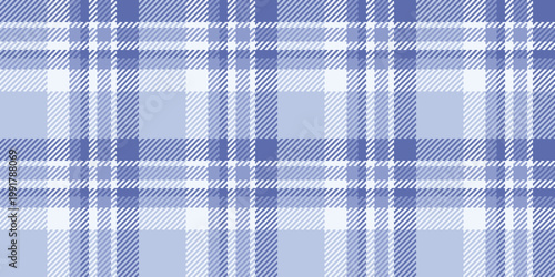Swatch seamless pattern plaid, repetition vector fabric textile. Veil tartan background texture check in blue and light colors.
