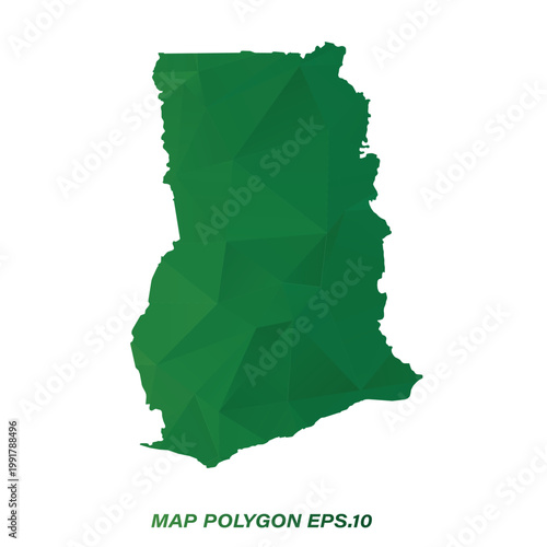 Quadro em tela Ghana map
