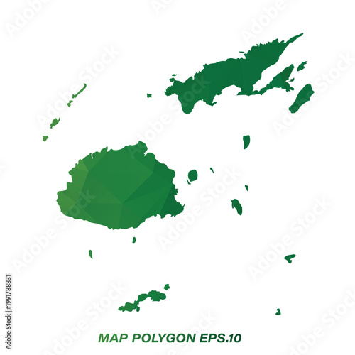 Tableau sur toile Fiji map