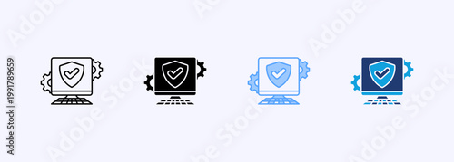 Antivirus Icon Set Multistyle Various Collection Element For Design