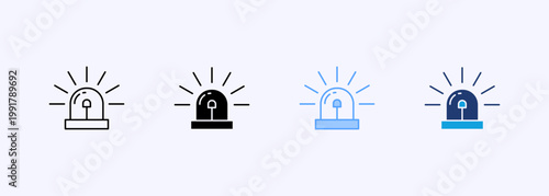Alarm Icon Set Multistyle Various Collection Element For Design