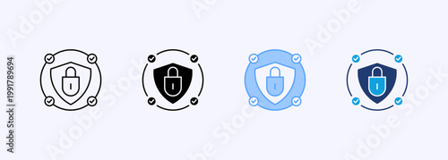 Security Icon Set Multistyle Various Collection Element For Design