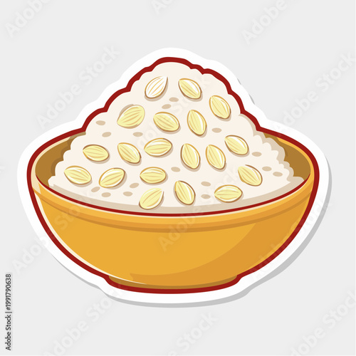 Bowl of Oatmeal with Almonds