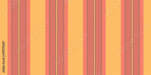 Fntricate stripe background textile, contrast vector seamless vertical. Tcenery pattern lines fabric texture in orange and pink colors.