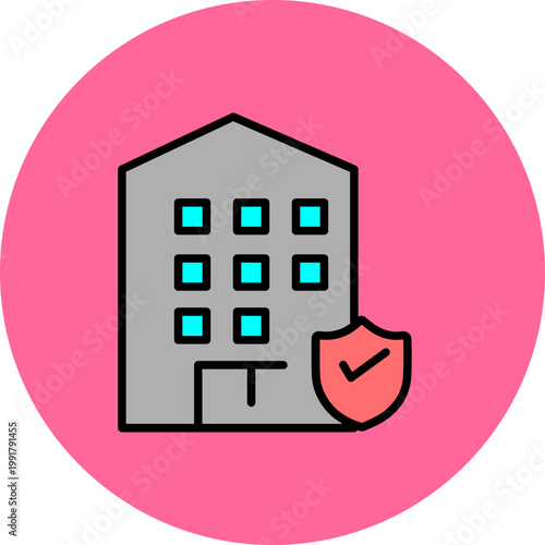 Hotel Security Icon Design