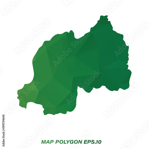 Canvastavla Rwanda map