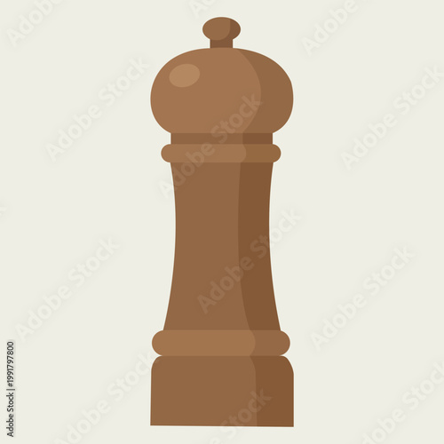 Spice Grinder Illustration: A stylized illustration of a classic spice grinder, ready to add flavor and zest to any culinary creation.